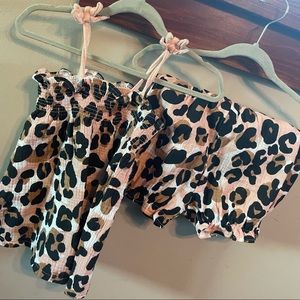 Mud pie toddler cheetah set 4t/5t